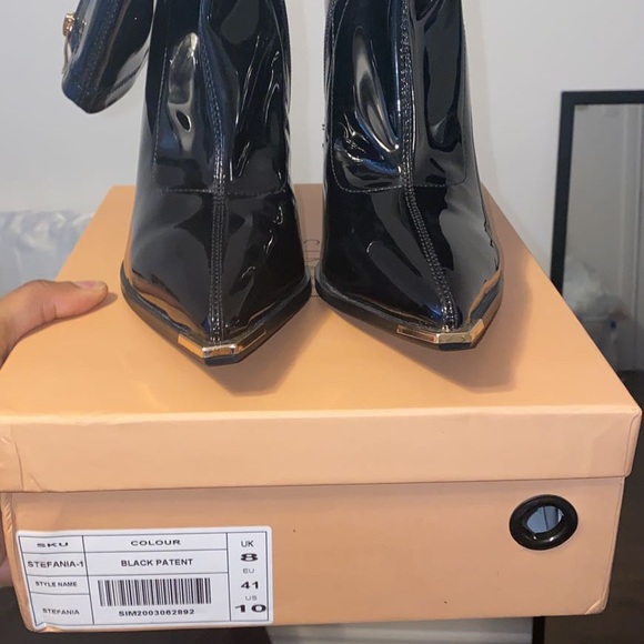 Black Patent Booties - Picture 2 of 2